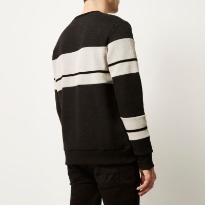 Black Antioch stripe sweatshirt